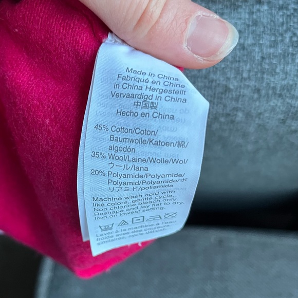J. Crew pink Teddie Top Embroidered Flowers Wool blend - Picture 4 of 4